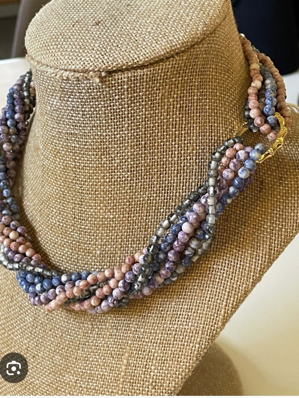 Vintage Twist A Beads in Cream, Purple, Green And White
